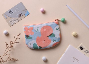 【木棉花-圓底零錢包】卡片收納 / 小物包