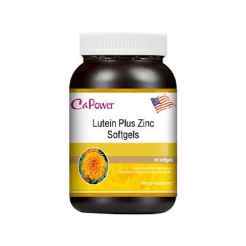 【美國Capower加柏爾】 葉黃素 Plus鋅軟軟膠囊（60粒/瓶）