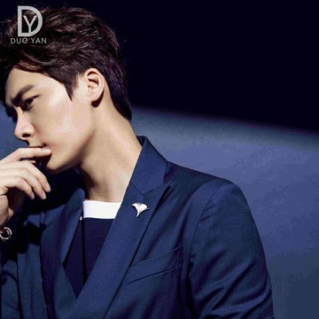 銀杏葉胸針ins潮個性高檔徽章領針胸花別針扣男女士西裝配飾百搭