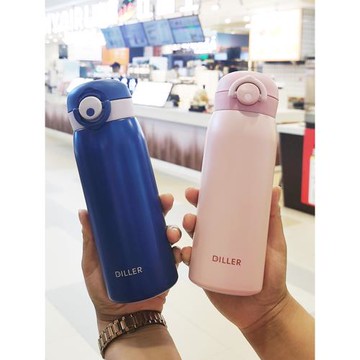 高檔保溫杯女 男學生便攜車載可愛高顏值彈蓋水杯子316不銹鋼情侶