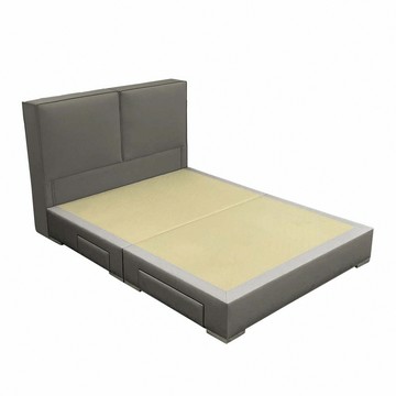 IHouse-厚Q豆腐 雙大6尺(貓抓皮床頭片+收納抽屜底)-房間兩件組/床組迷濛藍#627-19