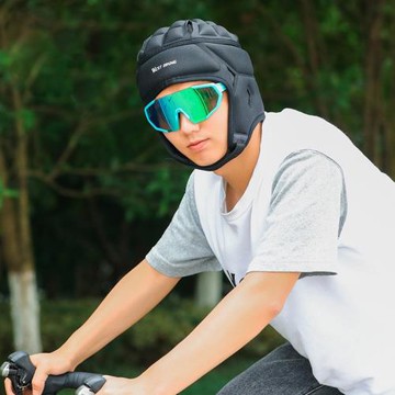 西騎者戶外運動安全頭套防摔防撞帽速降騎行帽橄欖球守門員頭盔帽