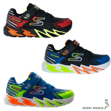Skechers 燈鞋 童鞋 中大童 FLEX-GLOW【運動世界】400138LBKRD/400138LBKBL/400138LRYMT