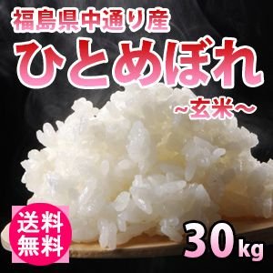 送料無料(北海道・九州・沖縄除く)令和5年産 新米 福島県中通り産ひとめぼれ(玄米)30kg