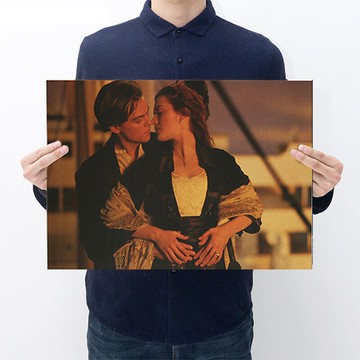 Vintage movie Titanic boat character poster retro kraft pap