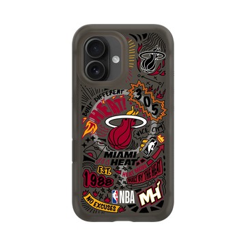 iPhone 16 AirX 本質黑 - NBA - 塗鴉系列-邁阿密熱火 Miami Heat - Graffiti