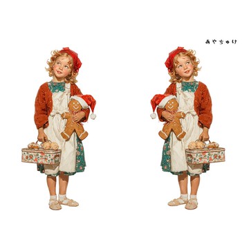 【11月新品2】08-108-0018 人物貼紙 聖誕復古風