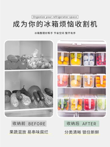 冰箱收納盒食品級廚房蔬菜水果分類保鮮盒冷凍專用儲物盒整理神器