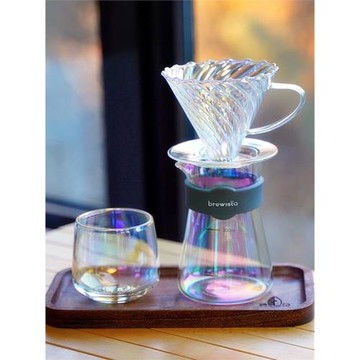 Brewista博納維塔玻璃V60咖啡濾杯極光皓月影子薰衣草手沖套裝