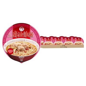 台酒 酒麻油雞麵 12入 濃郁藥膳湯頭 紅標料理米酒  200g