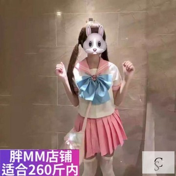 【XL-8XL大尺碼】👩 大尺碼JK JK水手製服 國中製服胖MM大碼美少女戰士復刻基礎新款水手服短袖JK制服日系學院套
