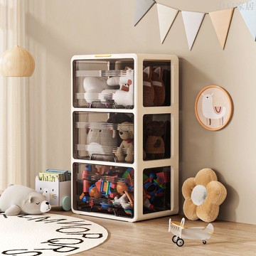 抽屜式收納盒透明防塵零食玩具收納架客廳辦公室宿舍收納箱收納櫃