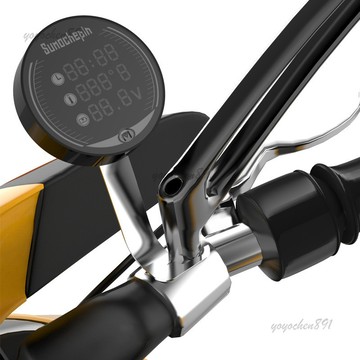 🛵機車電動車配件 電壓錶 溫度錶 改裝9-24V電子液晶顯示電壓數
