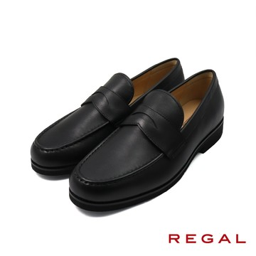 【REGAL】日本品牌質感素雅商務便士樂福鞋 黑色(V290-BL)