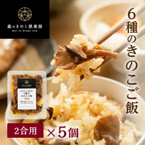 炊き込みご飯の素 2合用 5食セット 送料無料 6種のきのこご飯 1合用 5食セット 森のきのこご飯の素 炊き込みご飯 釜飯 五目ご飯