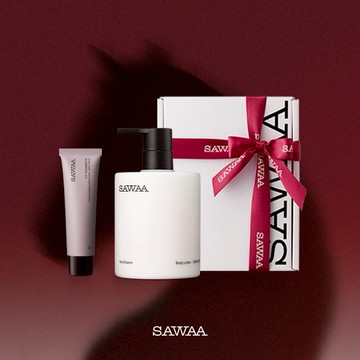 洗出好運💛[快速出貨]【SAWAA】香氛身體護膚1+1禮盒(寧海身體乳+護手霜75ml) 免費禮盒包裝