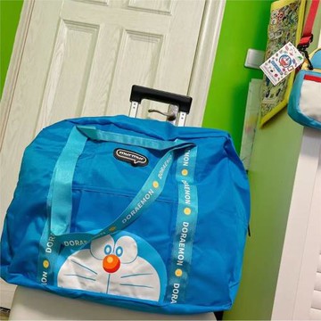 可愛卡通藍胖子系列折疊化妝包補妝包外大容量可掛洗漱包出旅行包