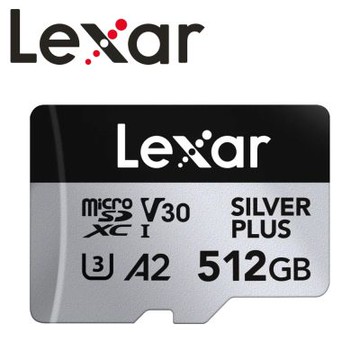 Lexar 雷克沙 512GB Silver Plus microSDXC UHS-I A2 U3 V30 記憶卡