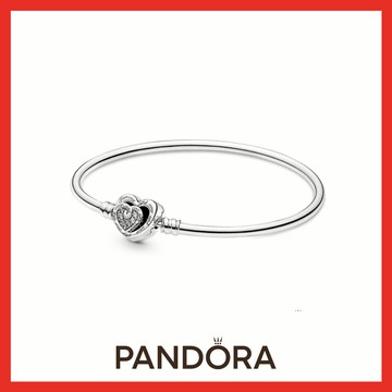 限量品✨【Pandora官方直營】Pandora Moments 交織心意愛心釦手環-尺寸 17 公分 [客製化卡片]生日禮。情人
