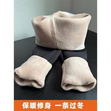 800克超厚黑金鯊魚褲加絨加厚外穿瑜伽褲高腰收腹提臀保暖打底褲