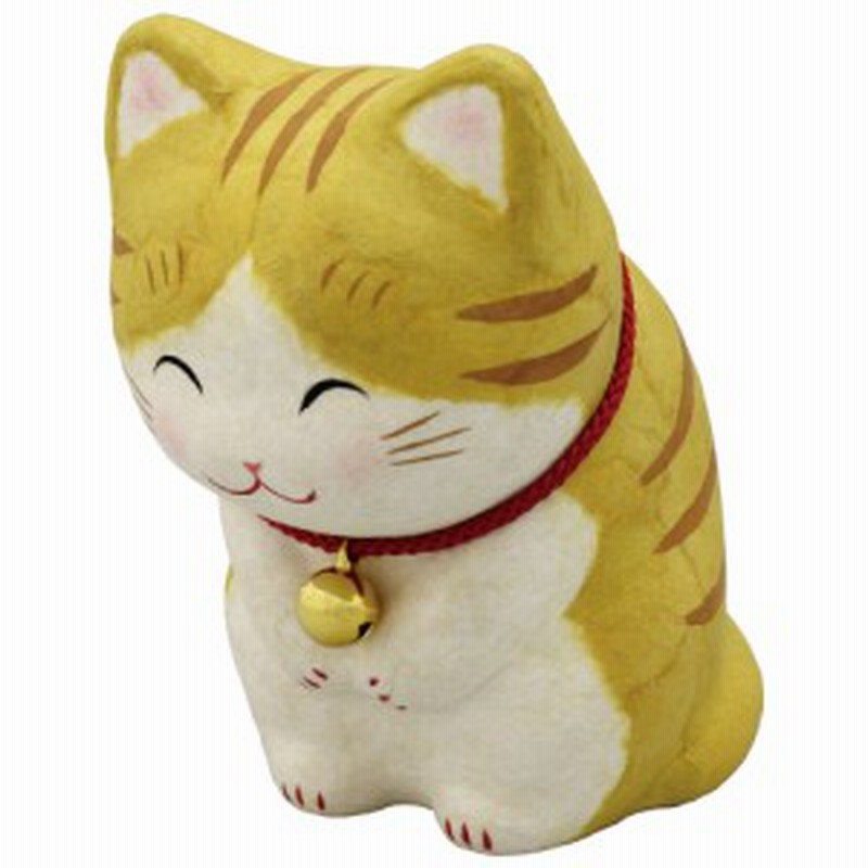 ちぎり和紙 にっこりおじぎ猫 トラ猫手作りちぎり和紙細工 猫の人形 ネコの置物 ねこの和雑貨 通販 Lineポイント最大1 0 Get Lineショッピング
