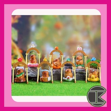 【10月預購】10月 休閒卡皮巴拉盪鞦韆 水豚 盲盒 一中盒6入｜盲抽角色創意盒玩推薦｜愛蛋客