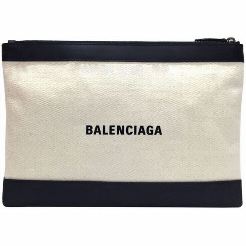 バレンシアガ Balenciaga メンズ クラッチバッグ 3734 Aq3bn 9260 クリーム ブラック レザー 通販 Lineポイント最大0 5 Get Lineショッピング