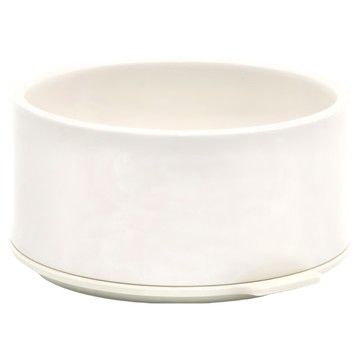 INHERENT Pudding可堆疊寵物碗 M 純淨白 陶瓷碗 碗直徑14cm 碗高7cm 韓國製造  1個