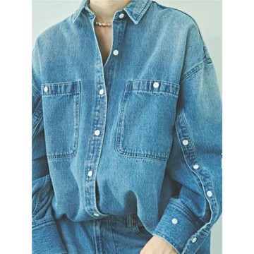 ZOEYJA佐佐家 11.5oz KHAK1軟硬適中 多角度時髦立體切換牛仔外套