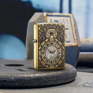 【ZIPPO】ZA-2-81B 經典黃銅金懷錶(加厚版)防風打火機|官方正版|日本設計|限量