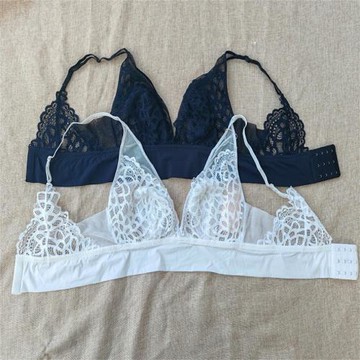 B21-16女式無鋼圈薄款兔耳朵三角杯法式蕾絲大碼舒適BC杯文胸內衣