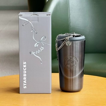 星巴克2026朋克芭蕾貓眼漸變桌面不鏽鋼杯復古便攜磁吸杯蓋隨行杯
