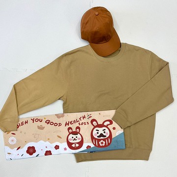 【客製化禮物】達摩兔富士山與浮世繪運動毛巾