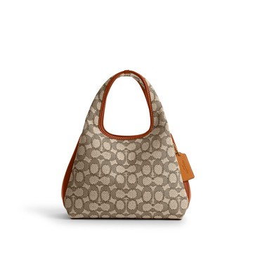 COACH蔲馳 LANA23 經典磁性按扣開式隔層 提花和皮革 中號斜背包 CM550(預購新品)~【 購物節優惠 ★ 菲尼斯 國際精品 3折起 】