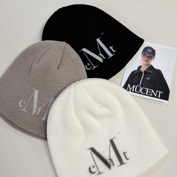 【MasCool】 MUCENT LOGO毛帽 冷帽 帽子 針織帽 螺紋 毛帽 韓國代購