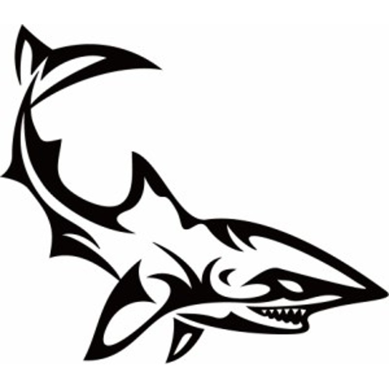 カッティングステッカー シャーク Shark サメ 鮫 トライバル 7 右向き 車 バイク カッコイイ ワンポイント カスタム 通販 Lineポイント最大2 0 Get Lineショッピング