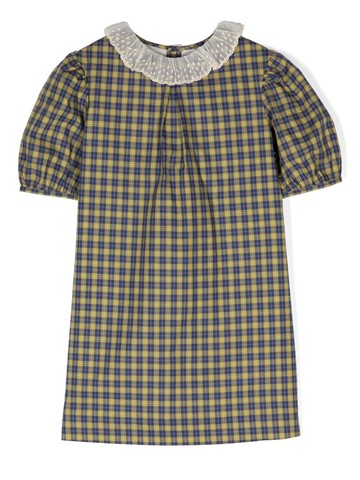 Bonpoint - Caitline check-print shift dress - kids - Cotton - 8 - Blue