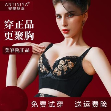 安提尼亞短文胸身材管理器臻愛6扣黑色聚攏收副乳下垂調整型內衣