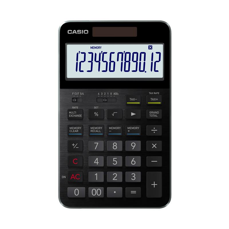 CASIO カシオ プレミアム電卓 ジャストタイプ ブラック 12桁 オフィス S100