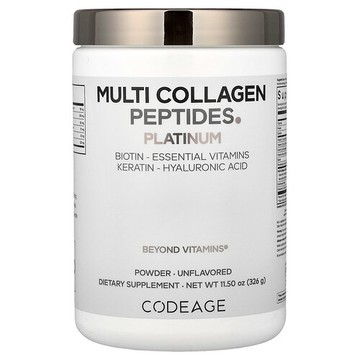 Codeage, 多膠原蛋白多肽粉，鉑金，原味，11.5 盎司（326 克）