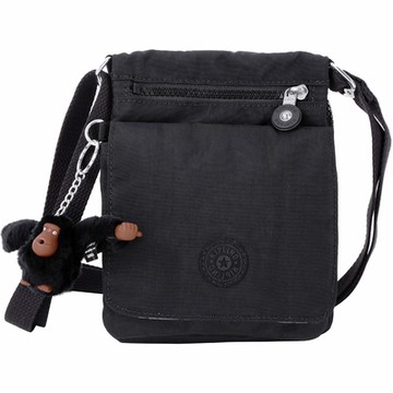 Kipling Eldorado 多功能防潑水尼龍斜背包(黑色)