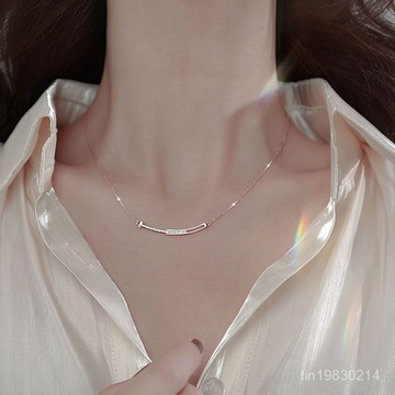 🔥限時下殺🔥s925純銀項鏈女高級感輕奢鎖骨鏈時尚百搭配飾吊墜學生母親節禮物