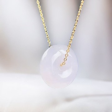 【願‧平安】冰種紫羅蘭平安扣項鍊 | 天然緬甸翡翠A貨 | 送禮