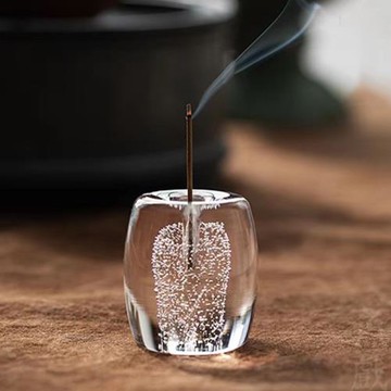 古典禪意琉璃香插蓋置功夫茶具蓋碗蓋架托雅致沉香焚香擴香香爐