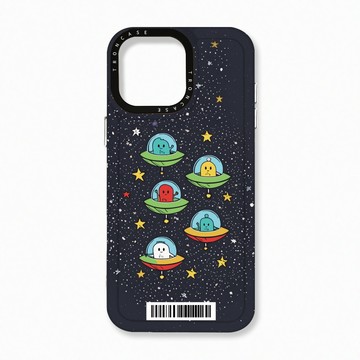 iPhone 16 Pro Max 殼 TRON IPhone 16 Pro Max 星空飛碟外星人系列  載具 太空殼 透黑款 手機殼