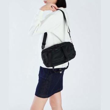 agnes b.Sport b. 輕巧 尼龍 兩用 波士頓包 黑色