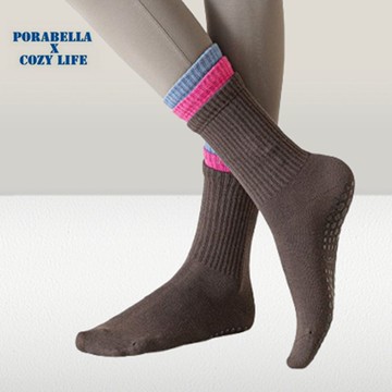 襪子 空中瑜珈襪 瑜珈襪 防滑襪 中筒襪 普拉提襪 運動襪 撞色襪 雙層襪YOGA SOCKS