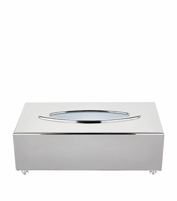 Zodiac Rectangular Chrome Tissue Box