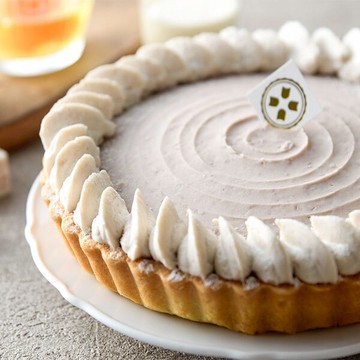 7吋 純香芋頭塔 蛋奶素 純芋頭自製芋頭餡，吃的到芋頭香 芋頭蛋糕 芋泥蛋糕