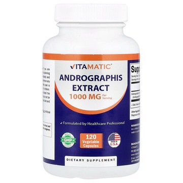 Vitamatic, 穿心蓮提取物，120 粒素食膠囊（每粒膠囊 500 毫克）